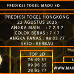 PREDIKSI TOGEL HONGKONG 22 AGUSTUS 2025 Hari Ini
