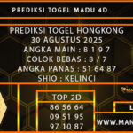  PREDIKSI TOGEL HONGKONG 30 AGUSTUS 2025 