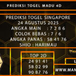 PREDIKSI TOGEL SINGAPORE 24 AGUSTUS 2025