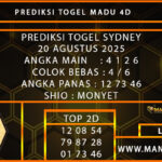 PREDIKSI TOGEL SYDNEY 20 AGUSTUS 2025 Hari Ini