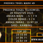 PREDIKSI TOGEL TELKOMSEL 20 AGUSTUS 2025 Hari Ini