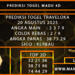 PREDIKSI TOGEL TRAVELOKA 20 AGUSTUS 2025 Hari Ini