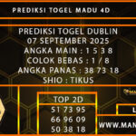  PREDIKSI TOGEL DUBLIN 07 SEPTEMBER 2025