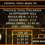 PREDIKSI TOGEL FINLANDIA 30 SEPTEMBER 2025