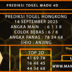 PREDIKSI TOGEL HONGKONG 14 SEPTEMBER 2025