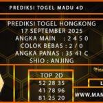 PREDIKSI TOGEL HONGKONG 17 SEPTEMBER 2025
