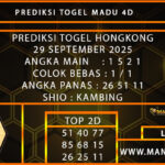 PREDIKSI TOGEL HONGKONG 29 SEPTEMBER 2025PREDIKSI TOGEL HONGKONG 29 SEPTEMBER 2025