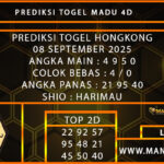 PREDIKSI TOGEL HONGKONG 08 SEPTEMBER 2025