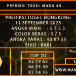 PREDIKSI TOGEL HONGKONG 11 SEPTEMBER 2025