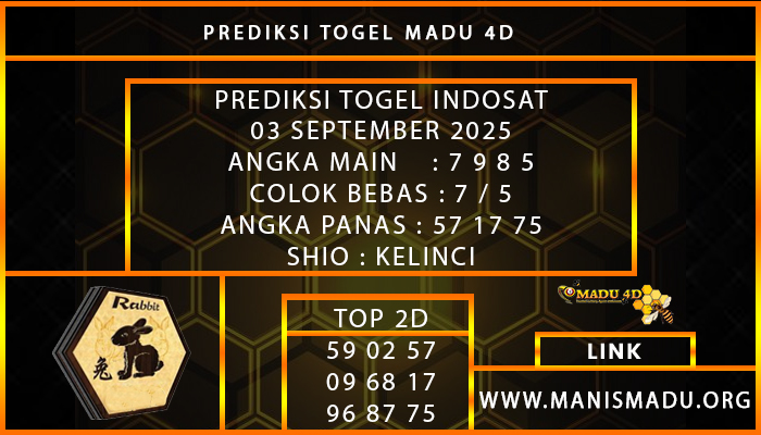  PREDIKSI TOGEL INDOSAT 03 SEPTEMBER 2025