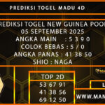 PREDIKSI TOGEL NEW GUINEA 05 SEPTEMBER 2025