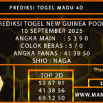 PREDIKSI TOGEL NEW GUINEA 10 SEPTEMBER 2025