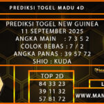 PREDIKSI TOGEL NEW GUINEA 11 SEPTEMBER 2025