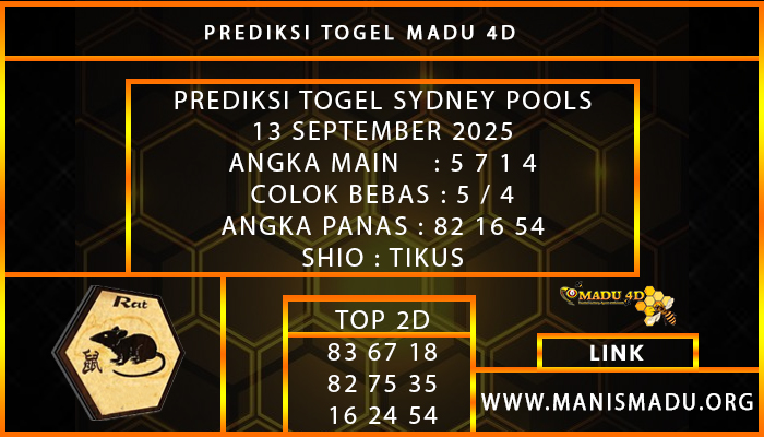 PREDIKSI TOGEL SYDNEY POOLS 13 SEPTEMBER 2025