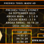  PREDIKSI TOGEL SYDNEY 04 SEPTEMBER 2025