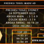  PREDIKSI TOGEL SYDNEY 24 SEPTEMBER 2025