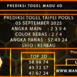  PREDIKSI TOGEL TAIPEI 05 SEPTEMBER 2025