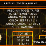  PREDIKSI TOGEL TAIPEI 07 SEPTEMBER 2025