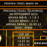  PREDIKSI TOGEL TELKOMSEL 08 SEPTEMBER 2025  