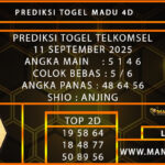  PREDIKSI TOGEL TELKOMSEL 11 SEPTEMBER 2025  