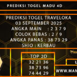 PREDIKSI TOGEL TRAVELOKA 03 SEPTEMBER 2025