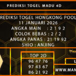 HONGKONG POOLS 11 JANUARI 2026