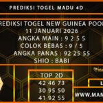 NEW GUINEA POOLS 11 JANUARI 2026