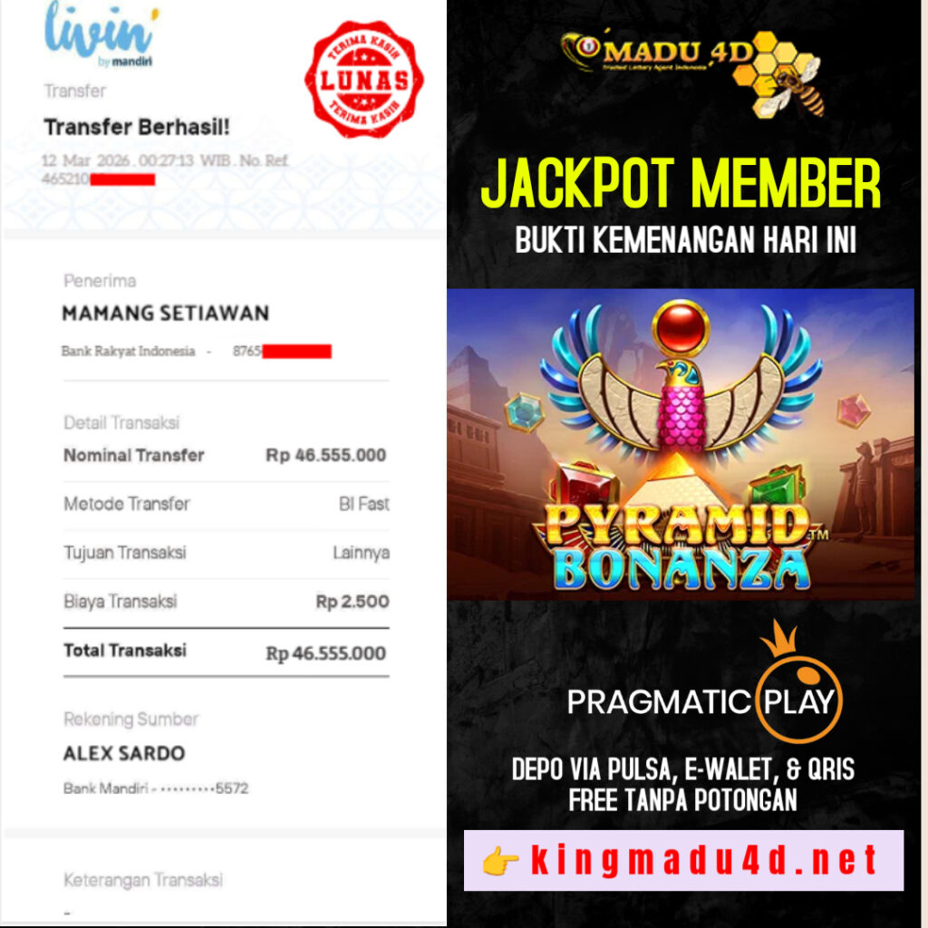 BUKTI JACKPOT MEMBER MADU4D 12 MARET 2026