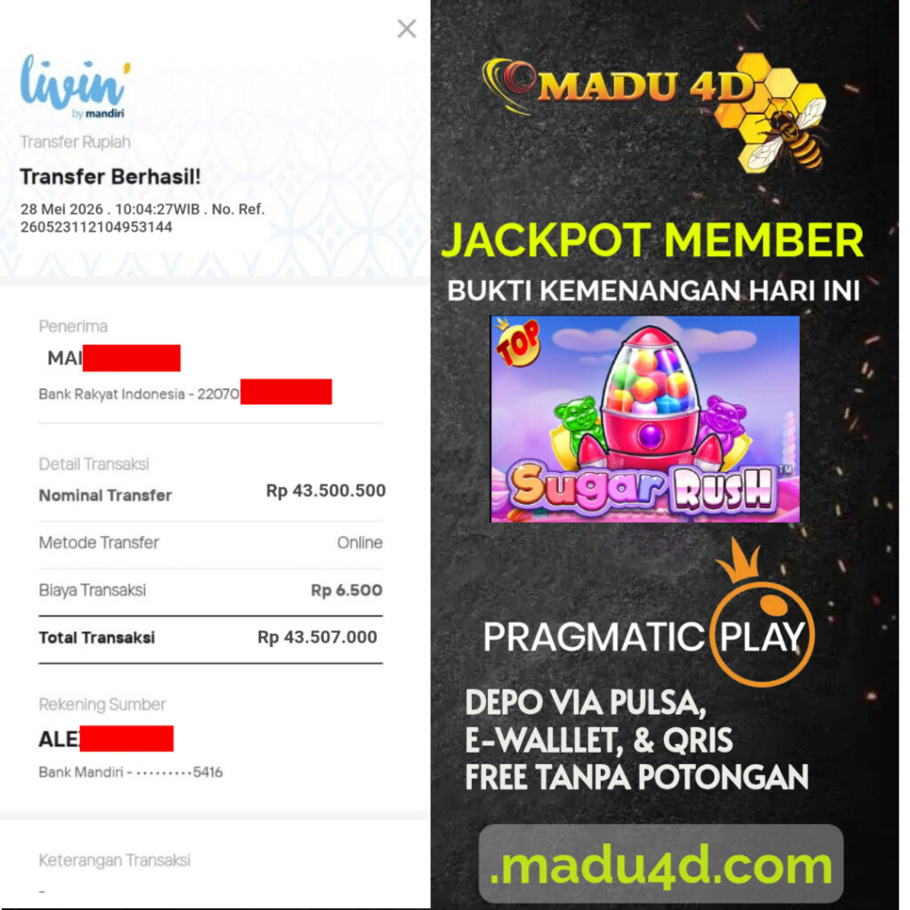 BUKTI JACKPOT MEMBER MADU4D 28 MEI 2026